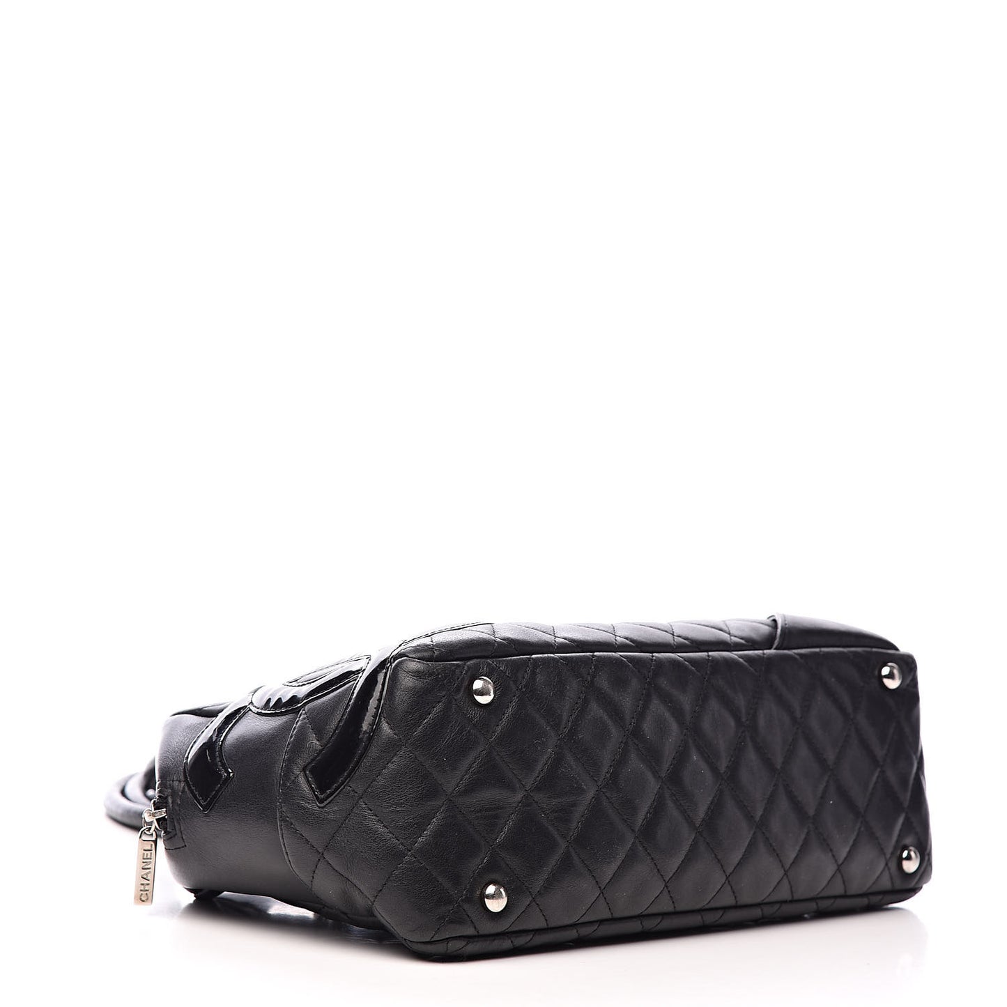 Calfskin Quilted Large Cambon Bowler Black