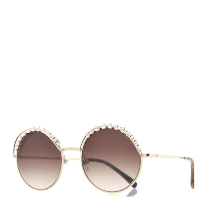 Chanel Pearl Round Sunglasses 4234-H Light Brown 1 of 8