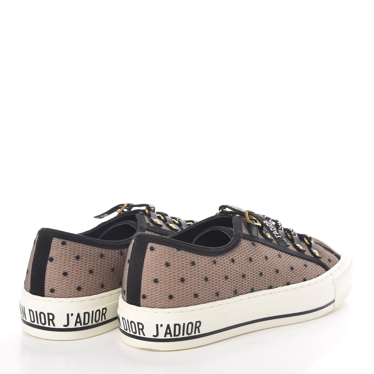 Christian Dior Mesh Plumetis Walk'n Dior Low Top Sneakers 38 Nude 4 of 8