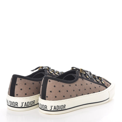 Christian Dior Mesh Plumetis Walk'n Dior Low Top Sneakers 38 Nude 4 of 8