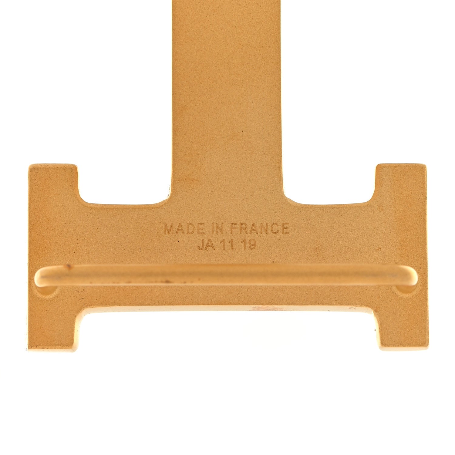 Hermes Brushed 32mm H Belt Buckle Gold 4 of 5