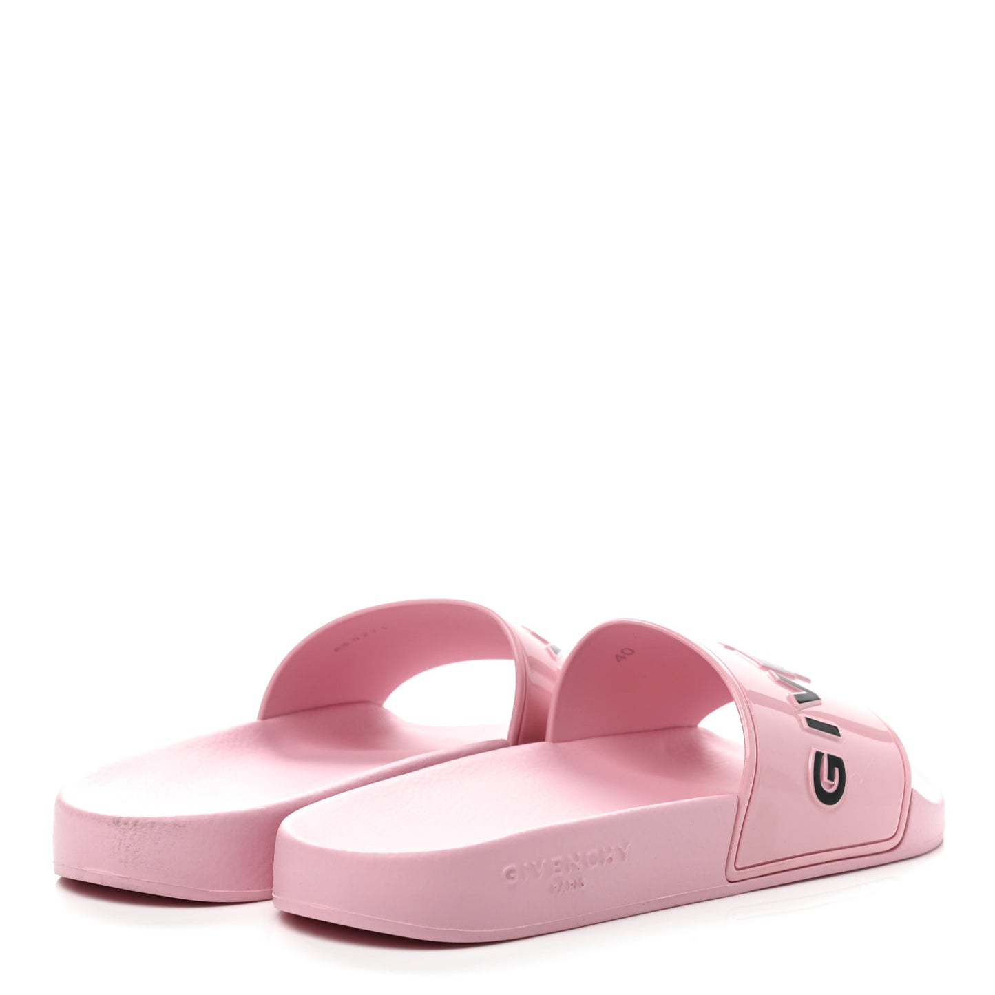Rubber Womens Logo Womens Pool Slides Sandals 40 Light Pink