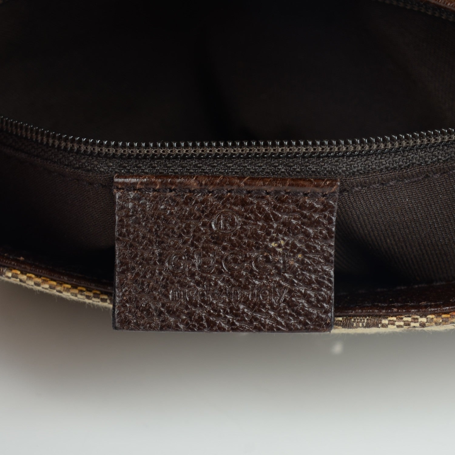 Gucci Monogram Waist Pouch Bag Dark Brown 6 of 7
