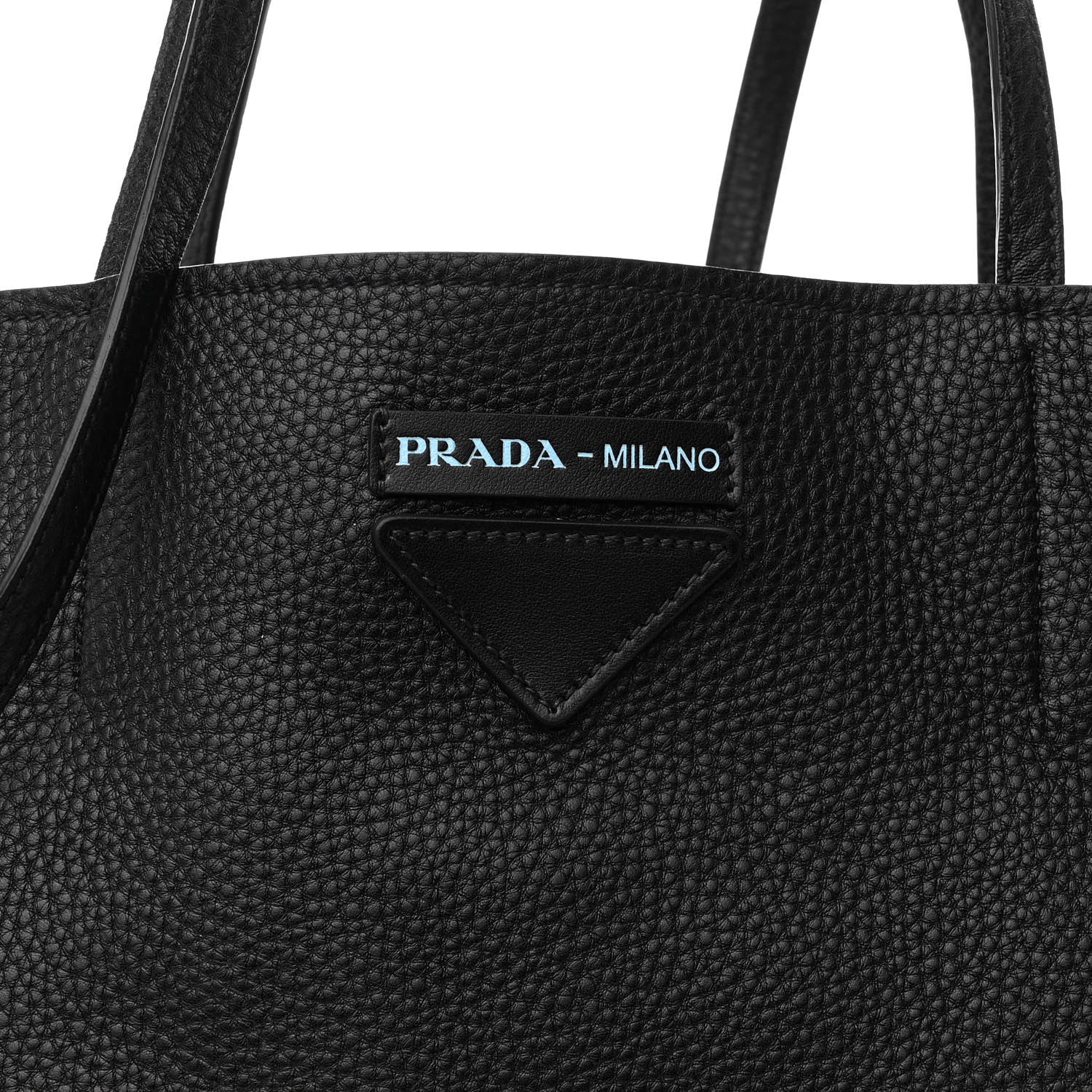 Prada Vitello Daino Small Concept Shopper Tote Black Astrale 9 of 11