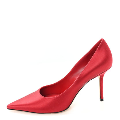 Jimmy Choo Satin Love 85 Pumps 38 Ruby Red 1 of 9