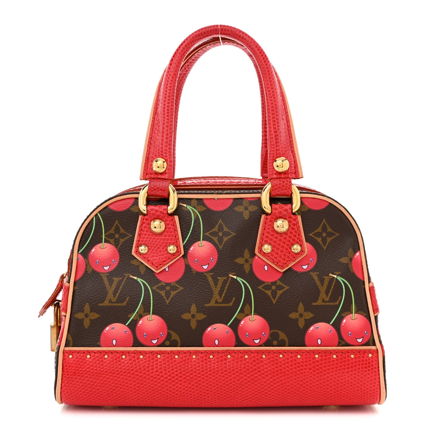 Lizard Monogram Cerises Neo Deauville