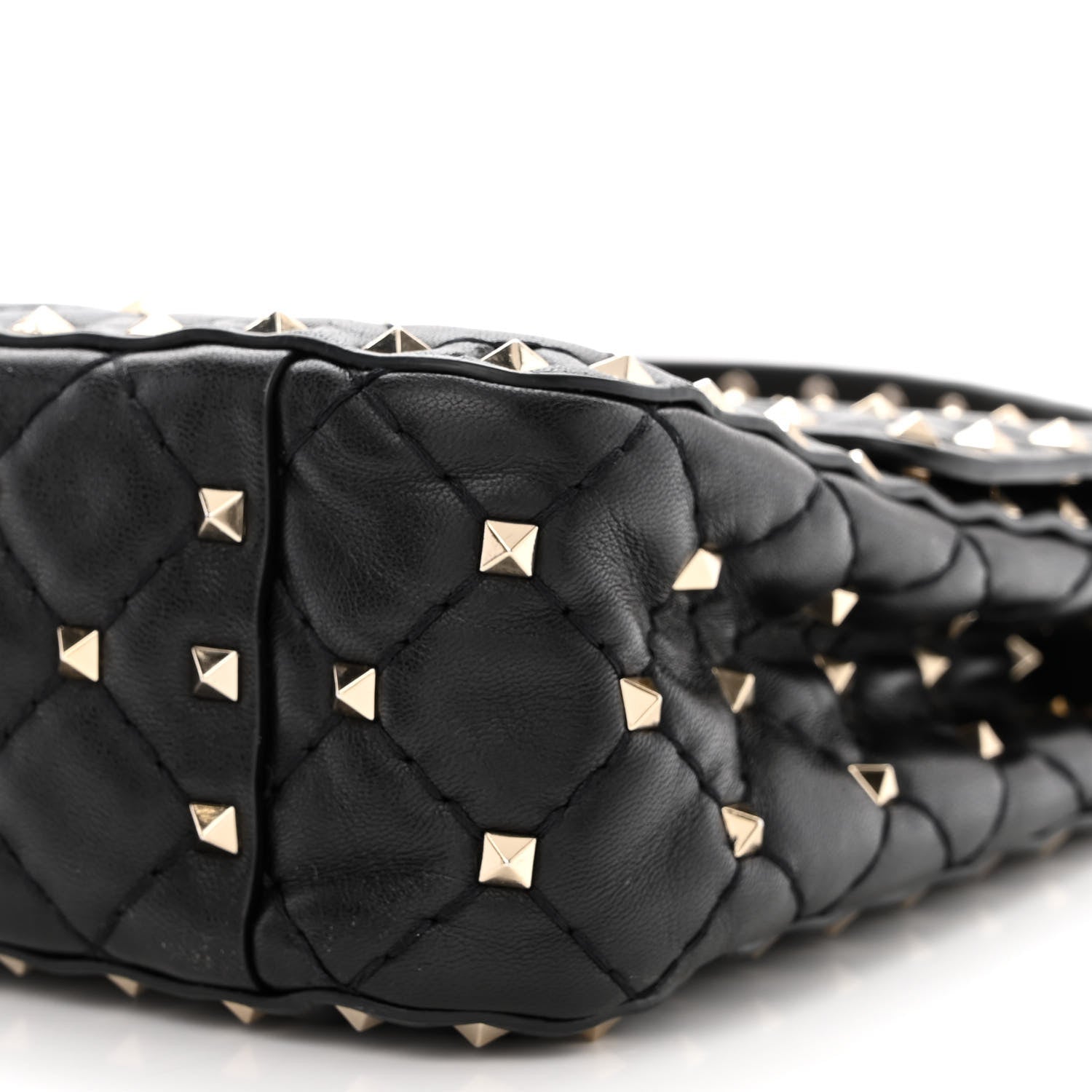 Valentino Garavani Lambskin Medium Rockstud Spike Shoulder Bag Black 10 of 11