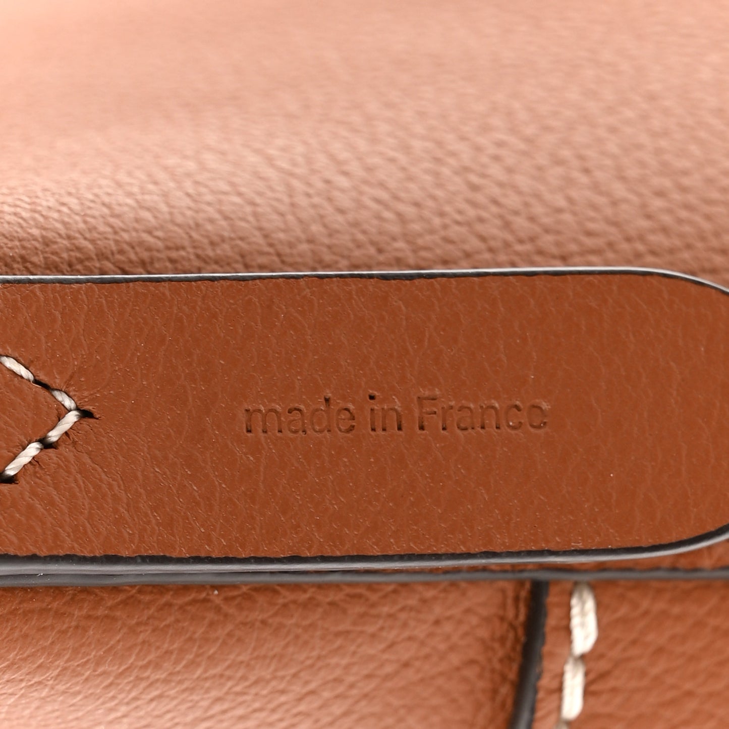 Calfskin Lock and Walk Bucket Cognac