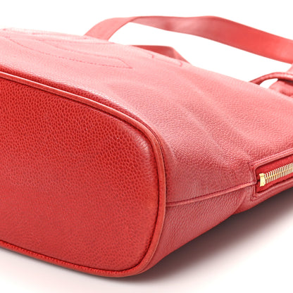 Chanel Caviar Large CC Shoulder Bag Red 9 of 9
