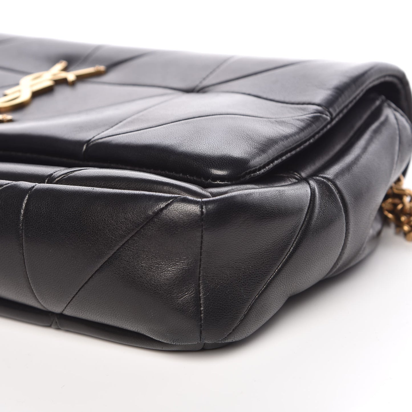 Lambskin Patchwork Monogram Medium Jamie Black