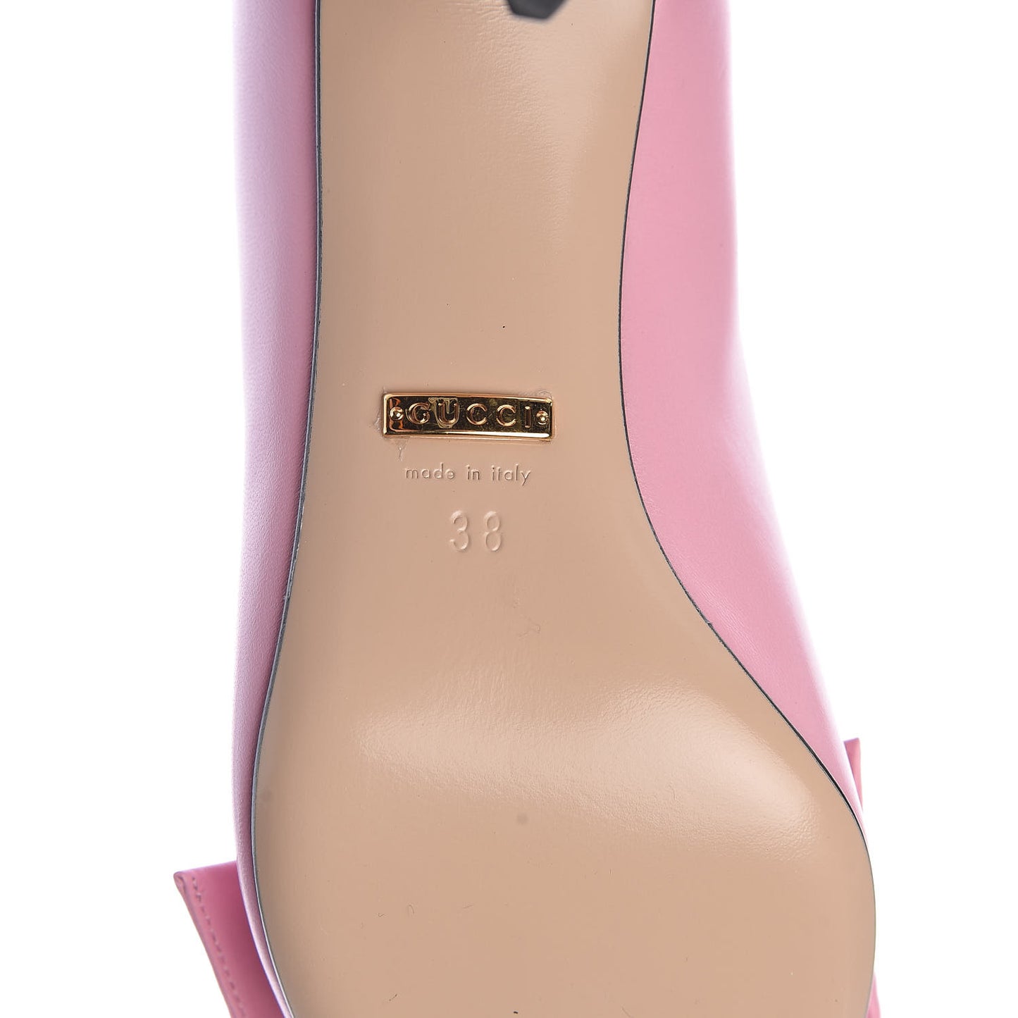 Nappa Queen Margaret Bow Mid Heel Pumps 38 Sugar Pink