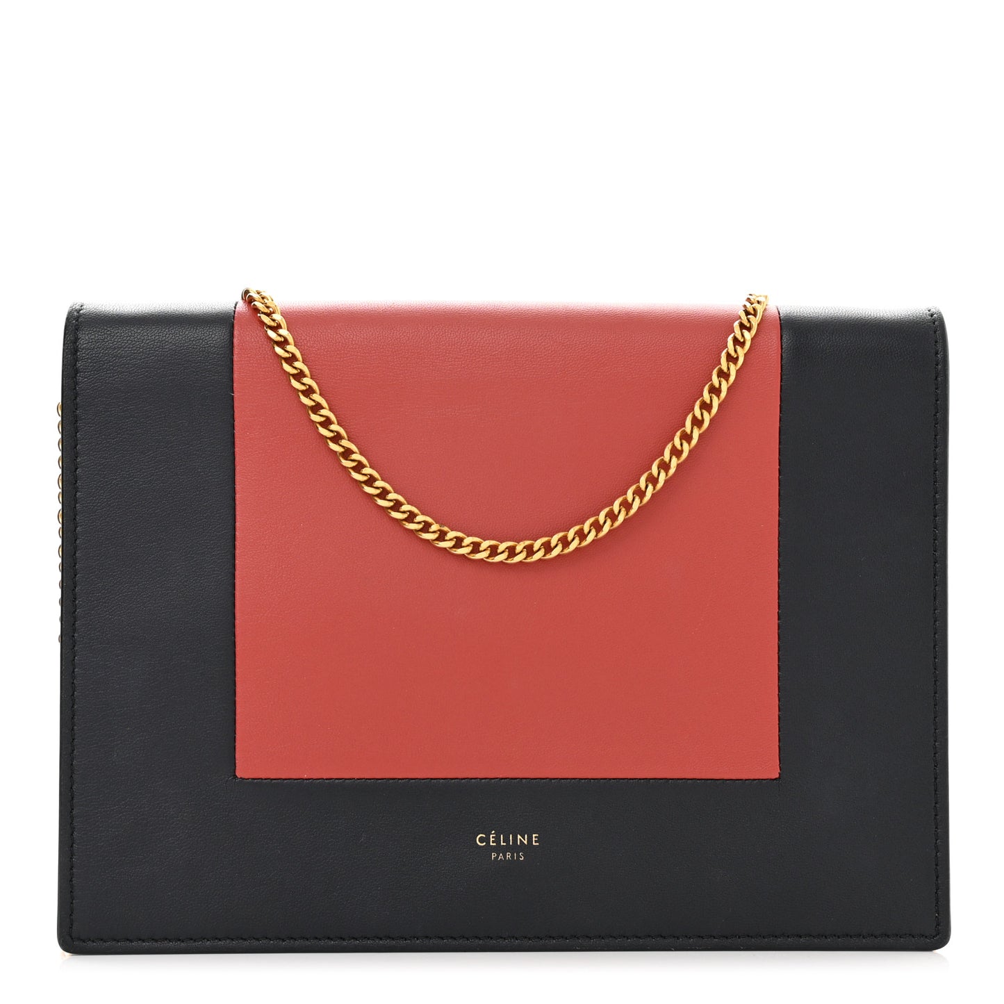 Smooth Lambskin Frame Evening Chain Clutch Dark Navy Claycourt