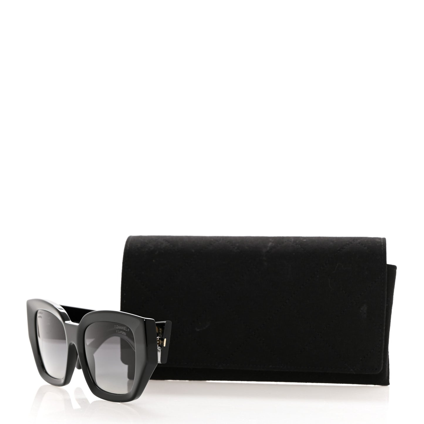 Acetate Polarized Square Sunglasses 5506 Black