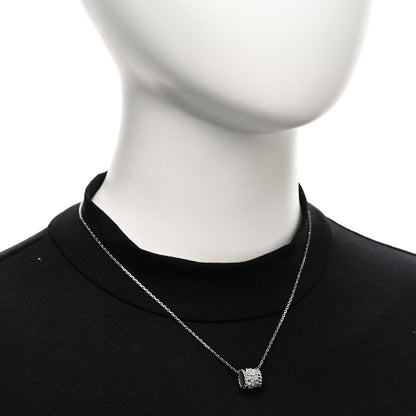 Van Cleef & Arpels 18K White Gold Diamond Small Perlee Clovers Pendant Necklace 2 of 5
