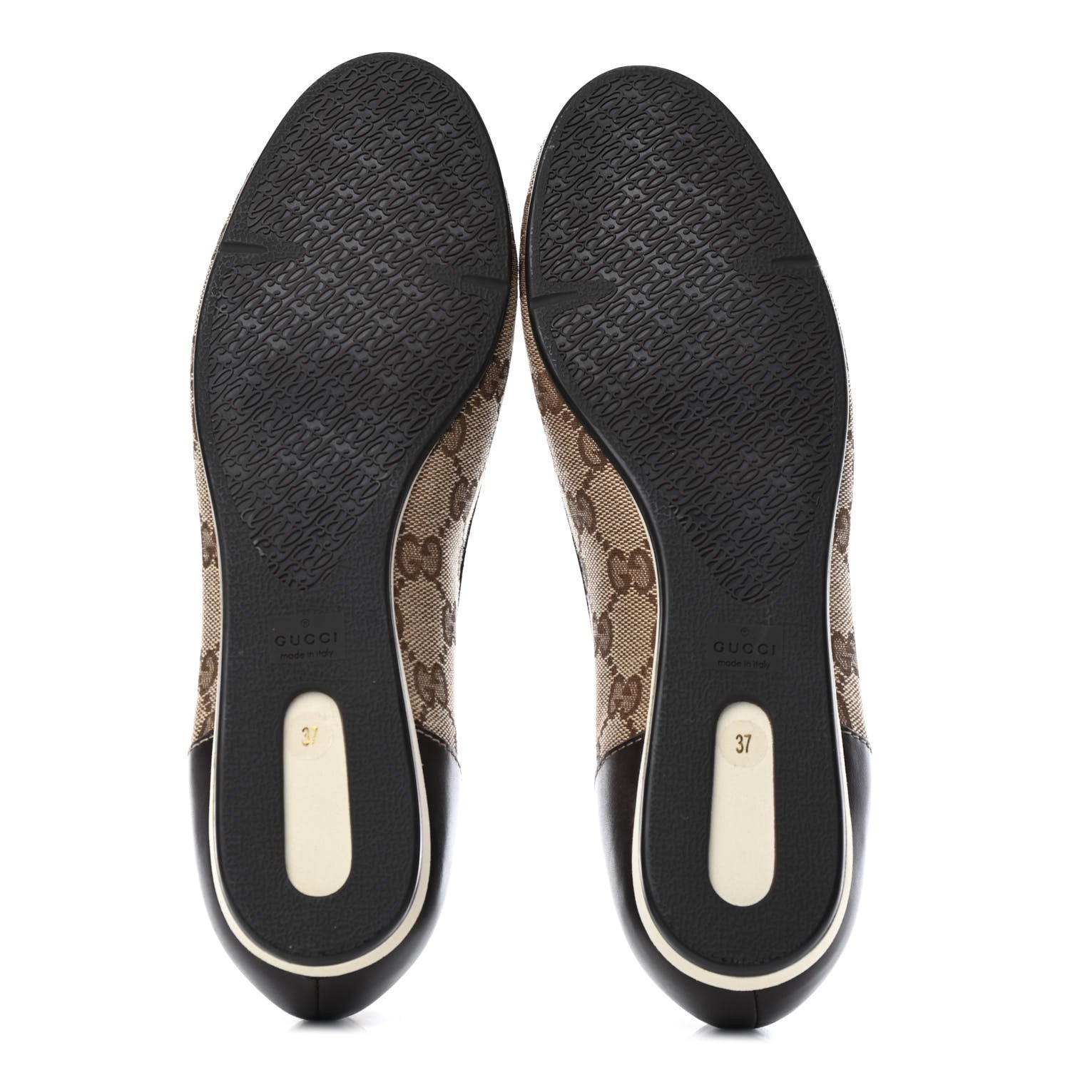 Gucci Monogram Flats 37 Black 4 of 5