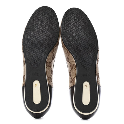 Gucci Monogram Flats 37 Black 4 of 5