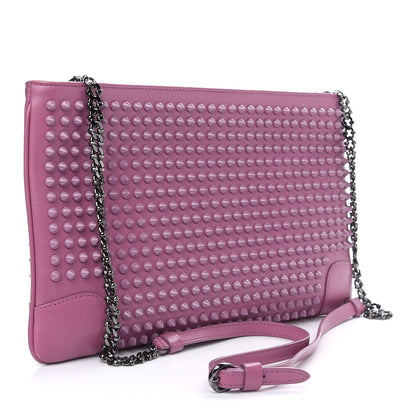 Christian Louboutin Calfskin Studded Loubiposh Clutch Rosette 2 of 8