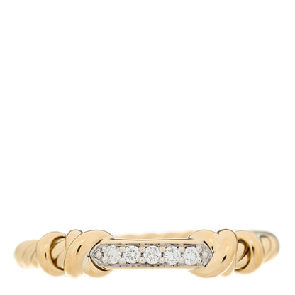 David Yurman 18K Yellow Gold Diamond Petite Helena Wrap Ring 49 5 1 of 4