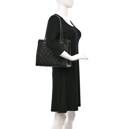 Chanel Caviar Quilted CC Shoulder Bag Black 2 of 9