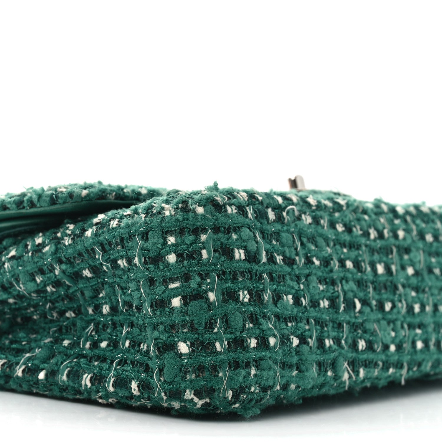 Chanel Tweed Quilted Medium Double Flap Green 9 of 13