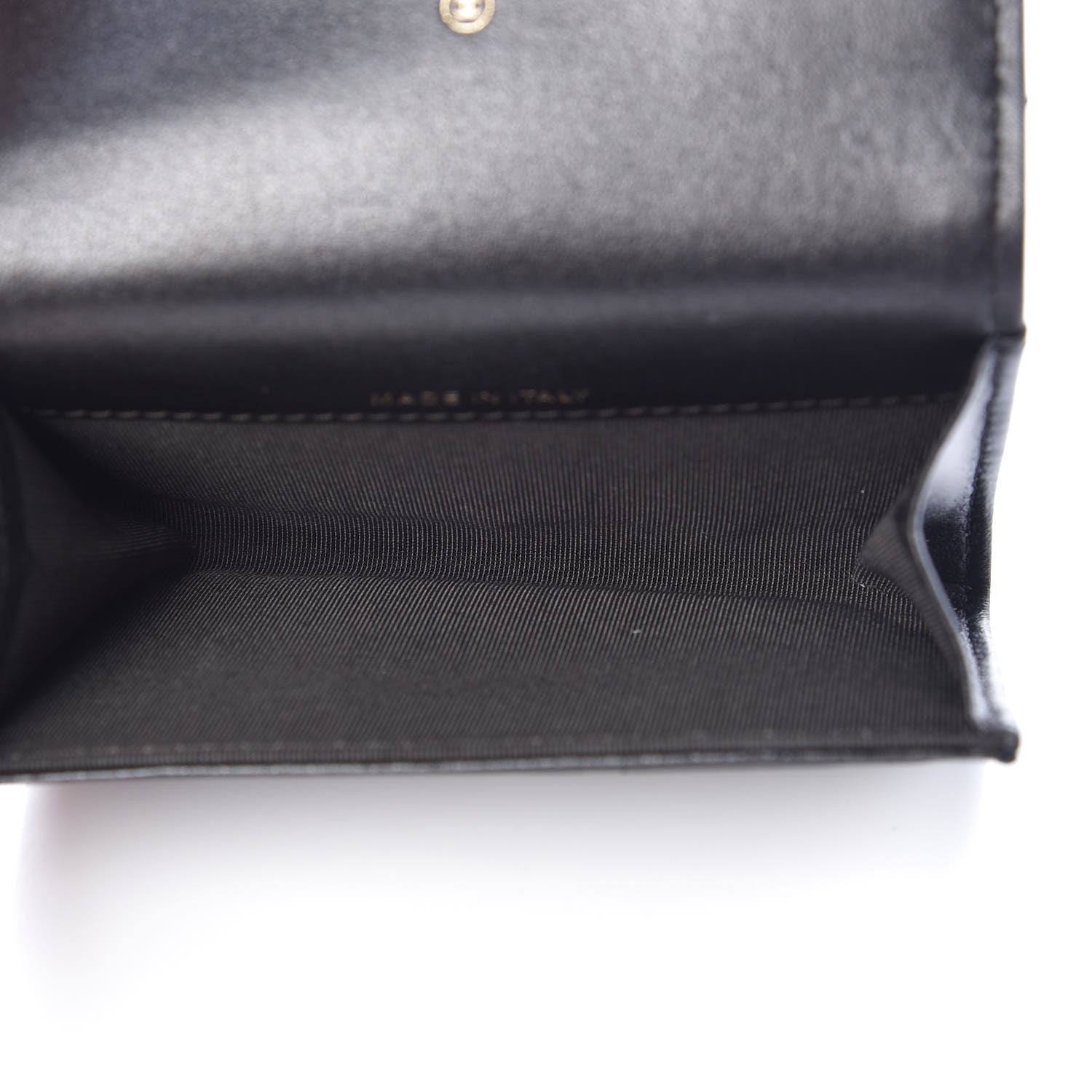 Chanel Metallic Calfskin Quilted Reissue Card Holder Wallet Charcoal 5 of 9