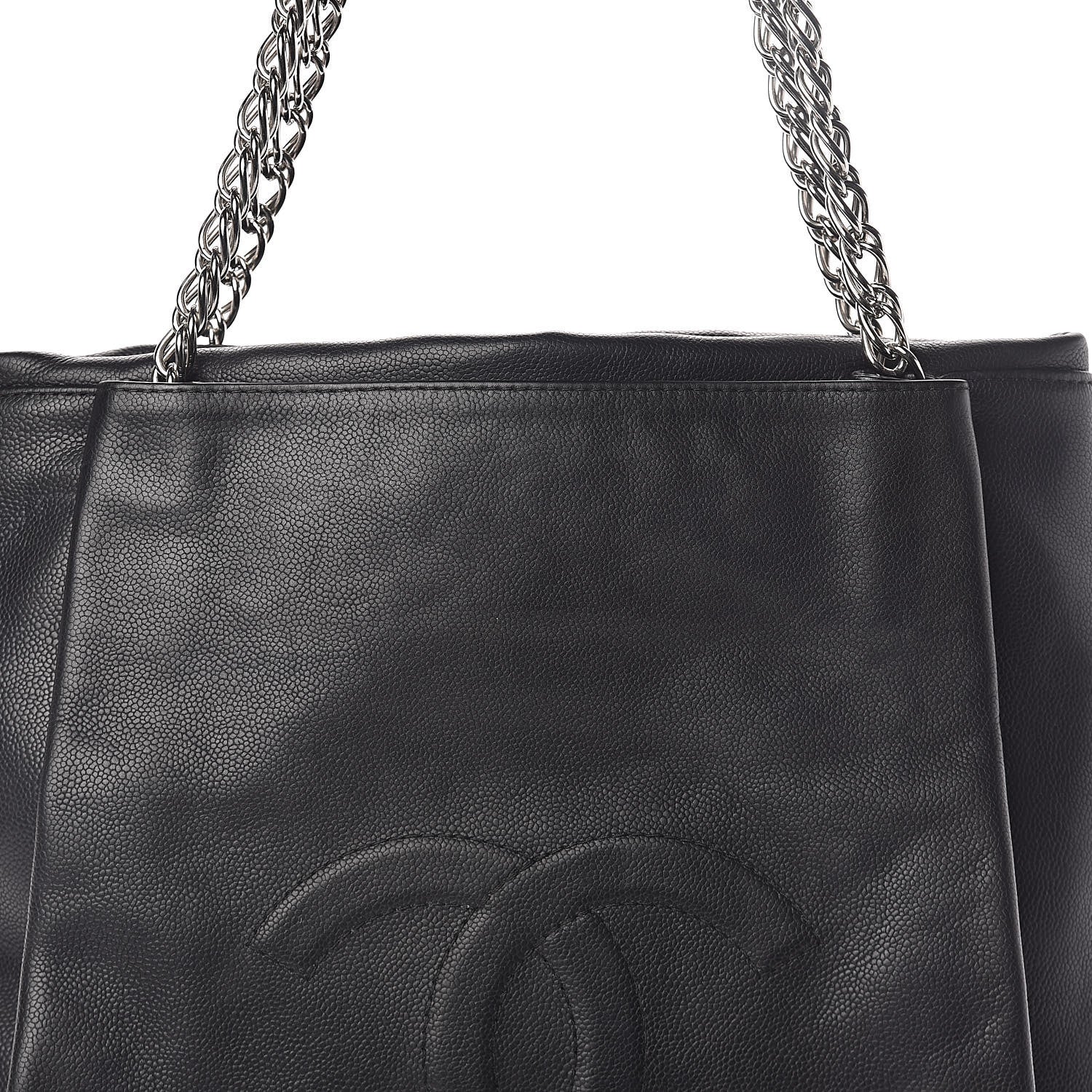 Chanel Caviar Large CC Tuck Tote Black 8 of 10