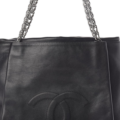 Chanel Caviar Large CC Tuck Tote Black 8 of 10