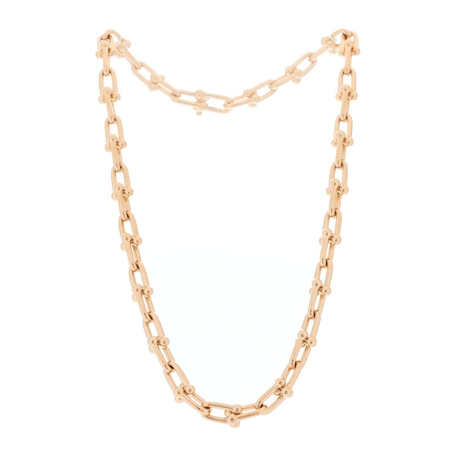 Tiffany 18K Rose Gold Medium HardWear Link Necklace 3 of 6