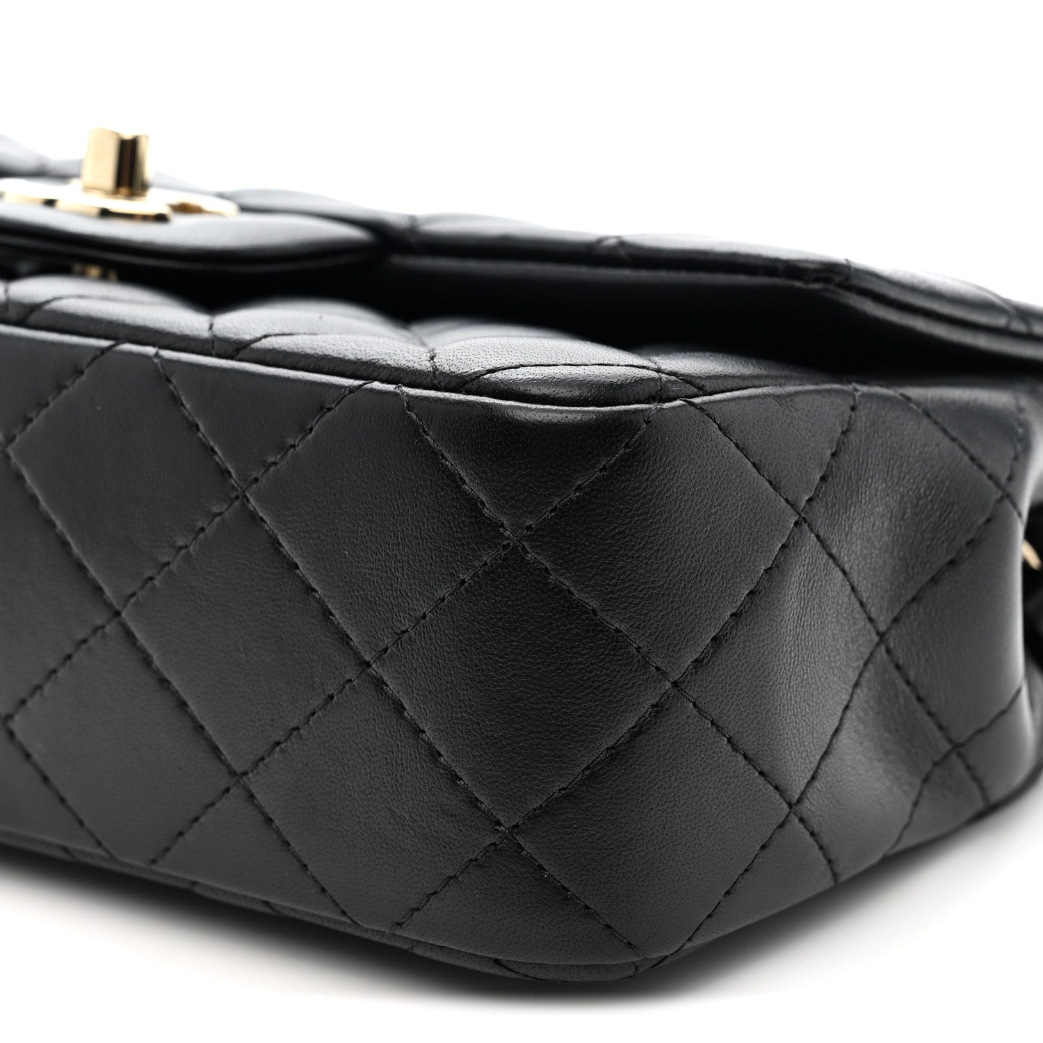 Chanel Lambskin Quilted Mini Rectangular Flap Black 10 of 11