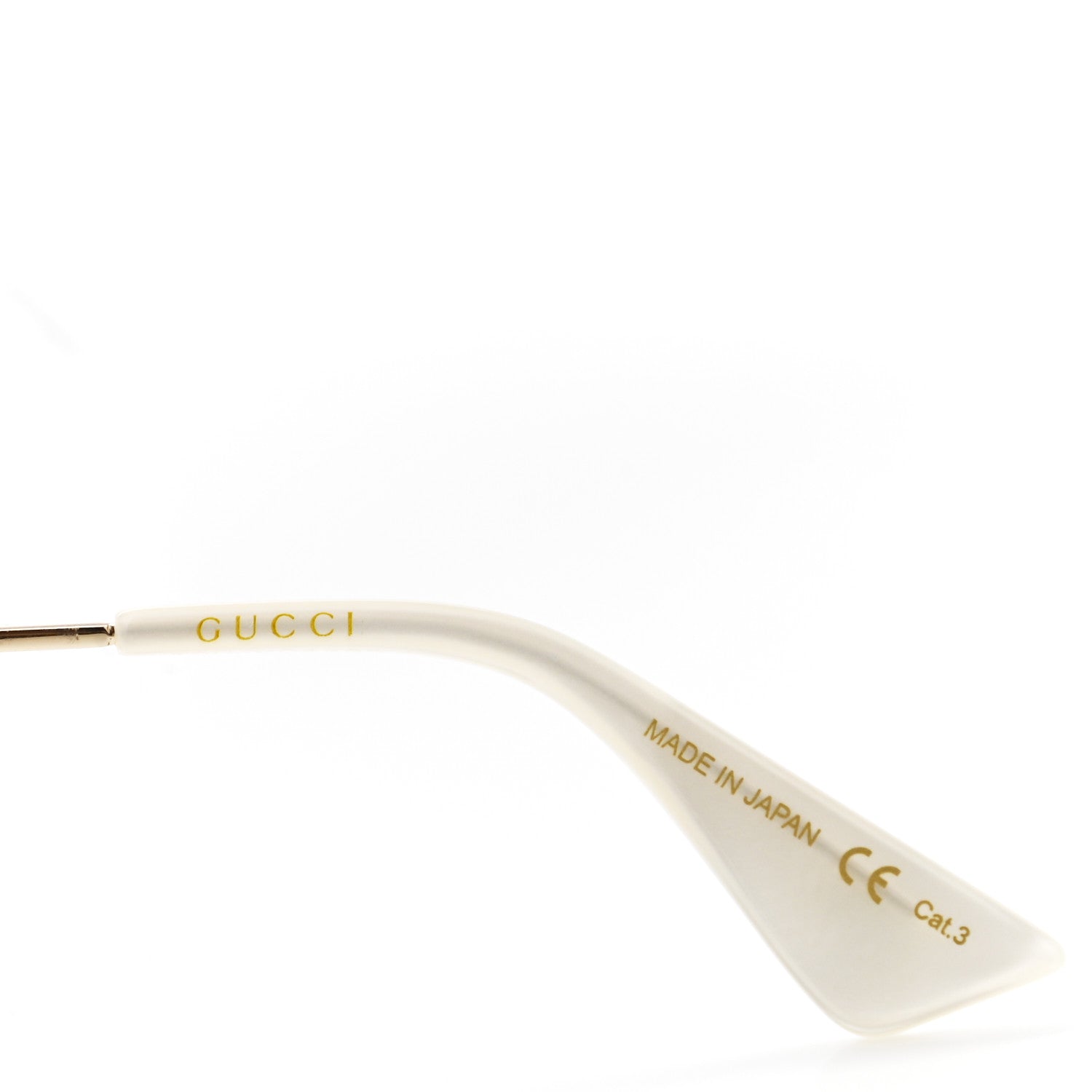 Gucci Metal Round Frame Tiger Print Sunglasses GG0061S Gold 6 of 8