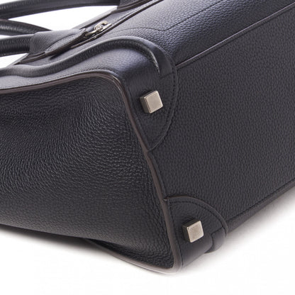 Celine Drummed Calfskin Micro Luggage Black 6 of 10