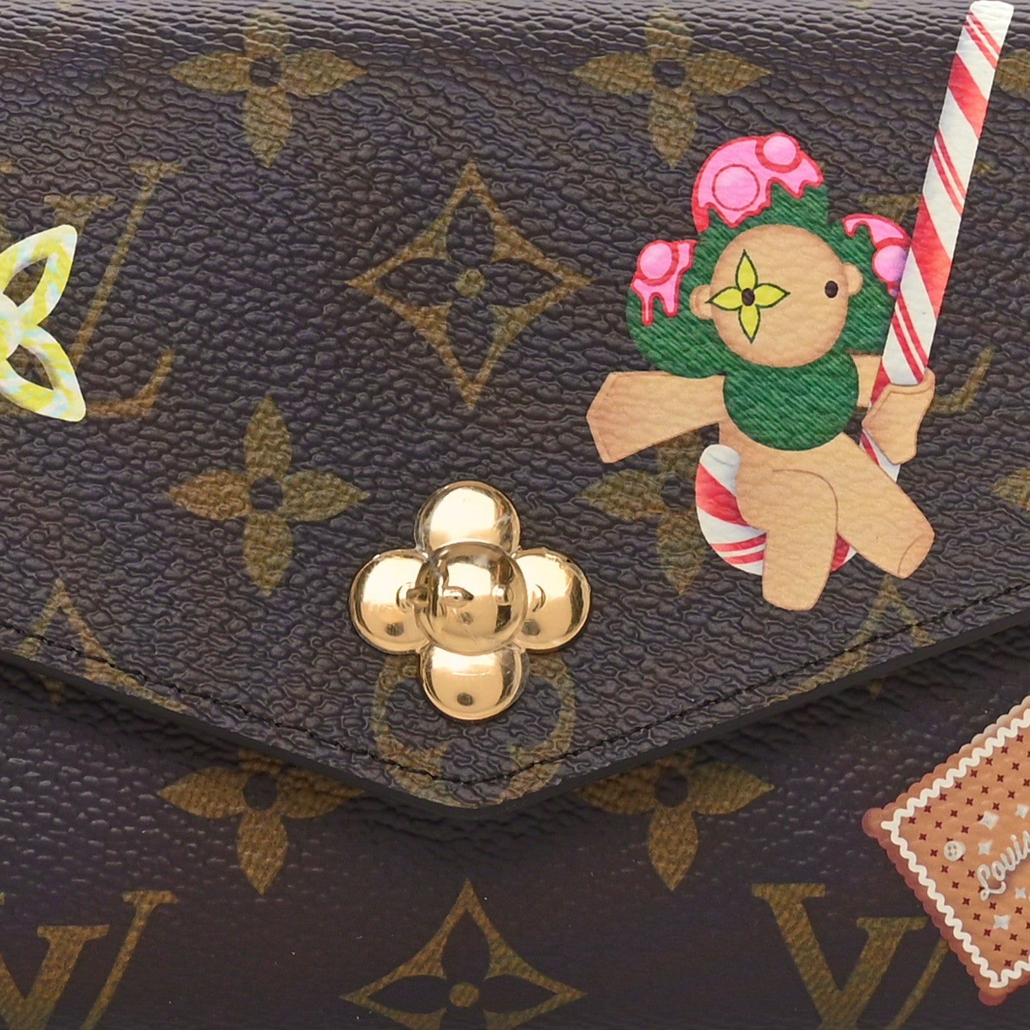 Louis Vuitton Monogram Candy Factory Sarah Wallet Candy Red 7 of 9