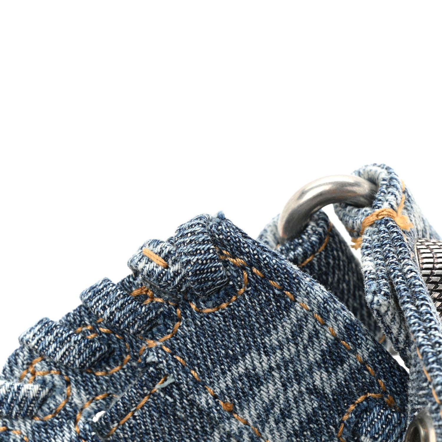 Balenciaga Bleached Denim BB Monogram Le Cagole Shoulder Bag XS Blue 13 of 13