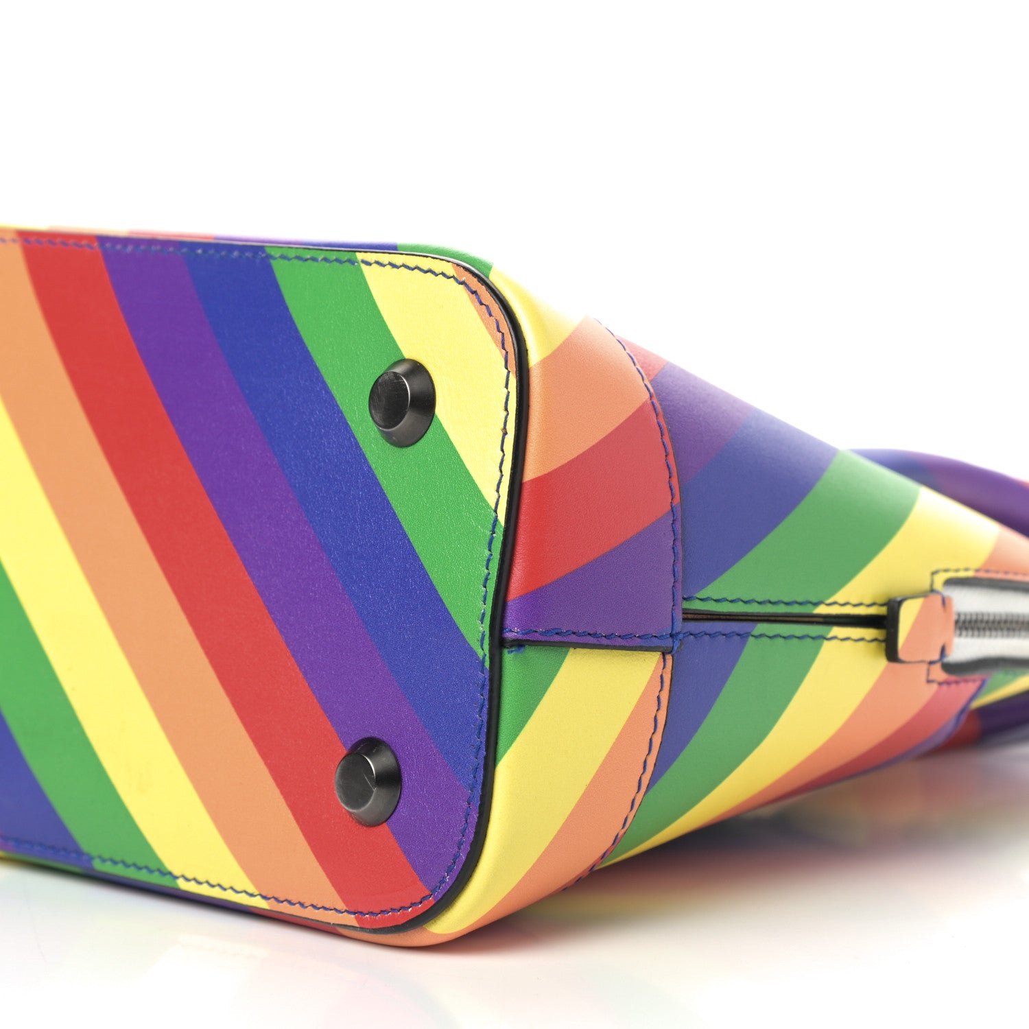 Balenciaga Smooth Calfskin Logo Rainbow S Ville Top Handle Bag Multicolor 6 of 10