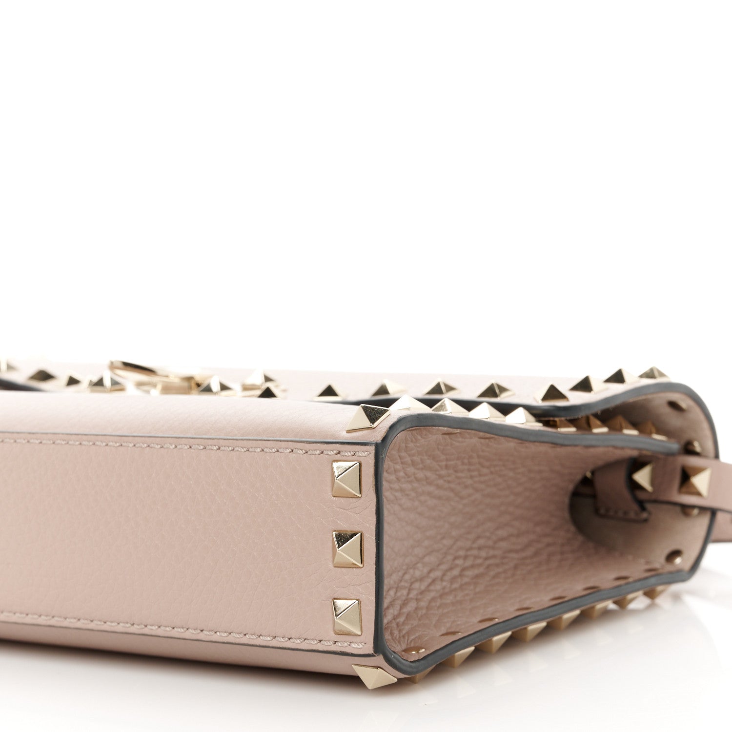 Valentino Garavani Pebbled Calfskin Medium Rockstud Flip Lock Crossbody Bag Poudre 10 of 10