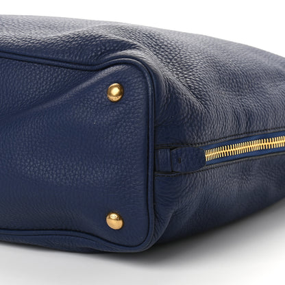 Prada Vitello Daino Side Zip Tote Bluette 6 of 11
