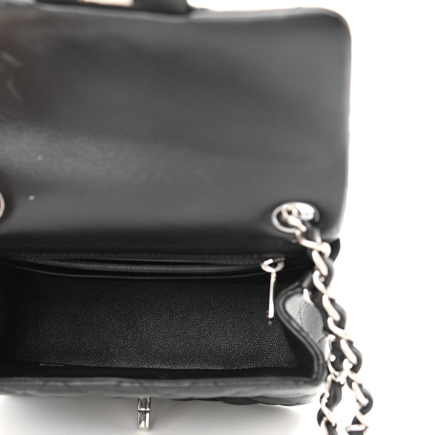 Chanel Lambskin Quilted Mini Square Flap Black 5 of 12