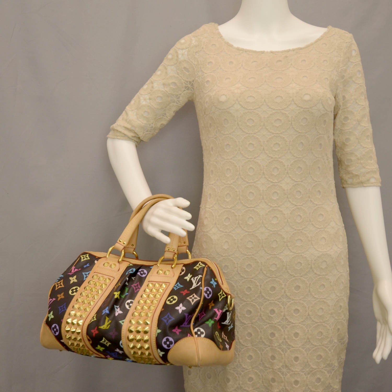 Louis Vuitton Monogram Multicolor Courtney MM Black 2 of 10