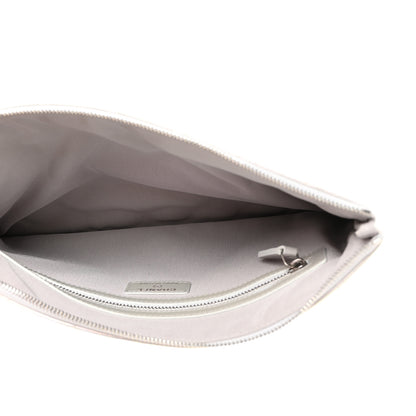 Chanel Iridescent Crumpled Calfskin CC Ripples Medium Cosmetic Case White 5 of 7