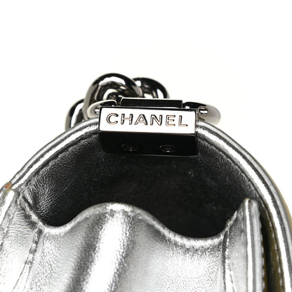 Chanel Metallic Patent Calfskin Quilted Medium Boy Flap Silver 16 of 16
