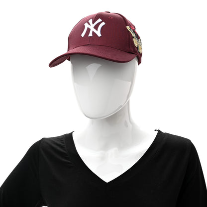 Gucci X MLB Cotton NY Yankees Baseball Hat 57-61 Lacquer 2 of 11
