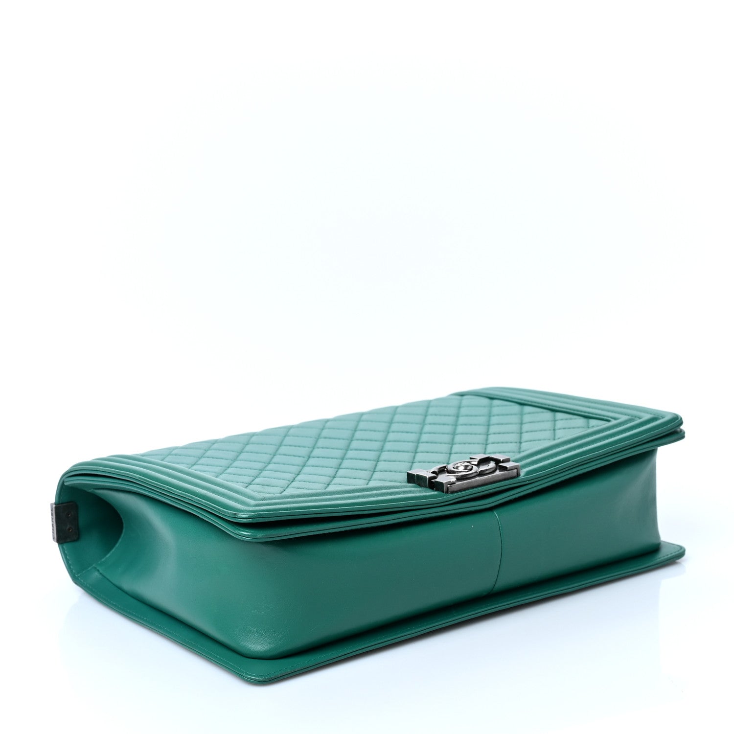 Chanel Lambskin Quilted Large Boy Flap Green 4 of 9