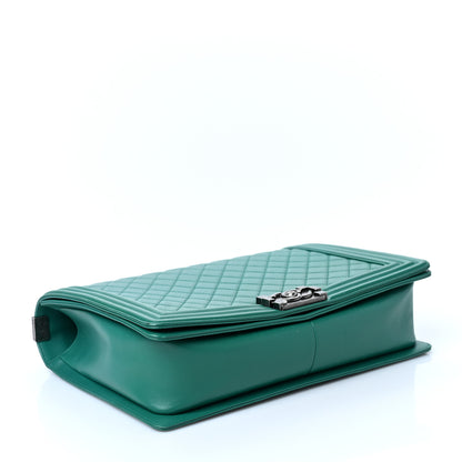 Chanel Lambskin Quilted Large Boy Flap Green 4 of 9