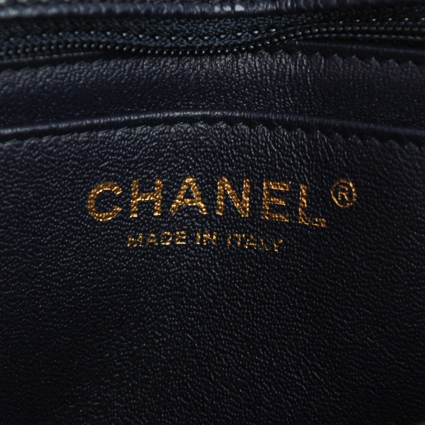Caviar Quilted Mini Square Flap Navy