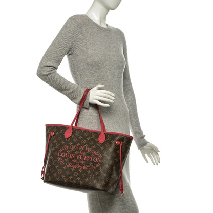 Louis Vuitton Monogram Articles de Voyage Ikat Neverfull MM Rose Indien 2 of 8