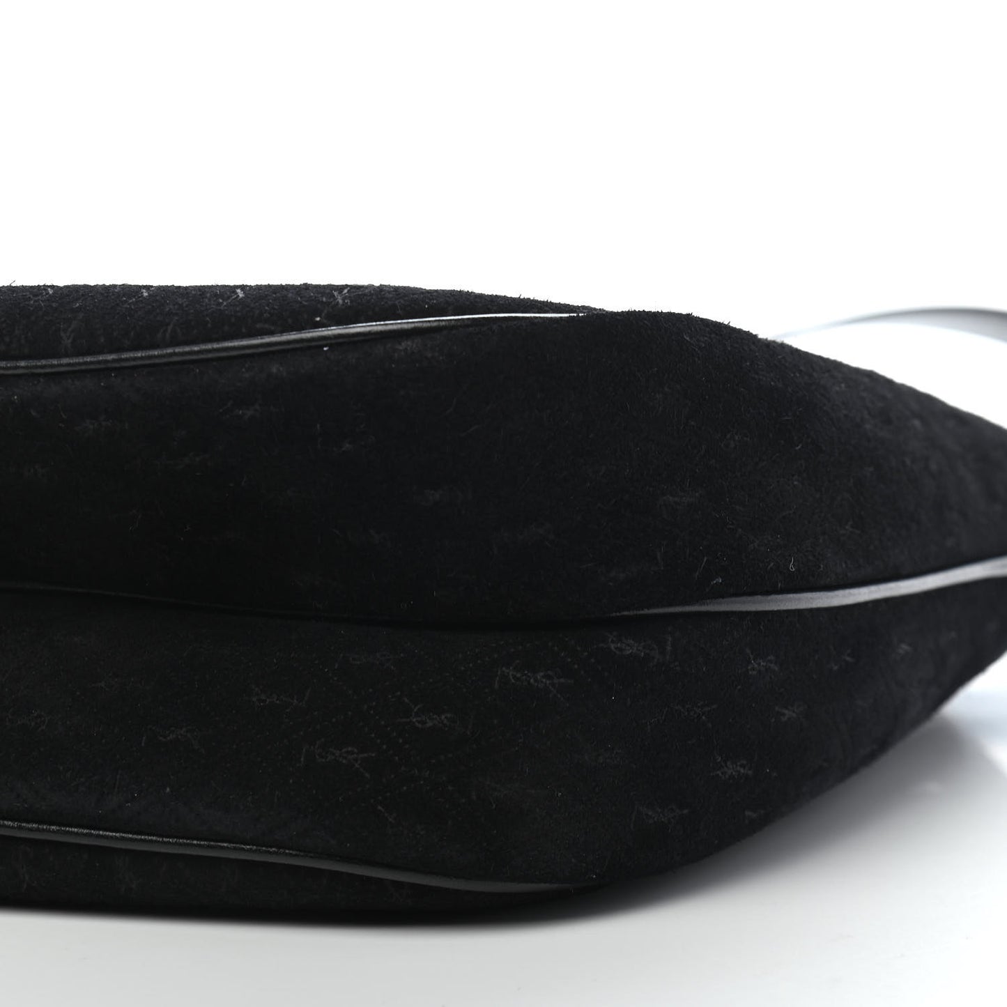 Suede All-Over Monogram Large Le Monogramme Satchel Black