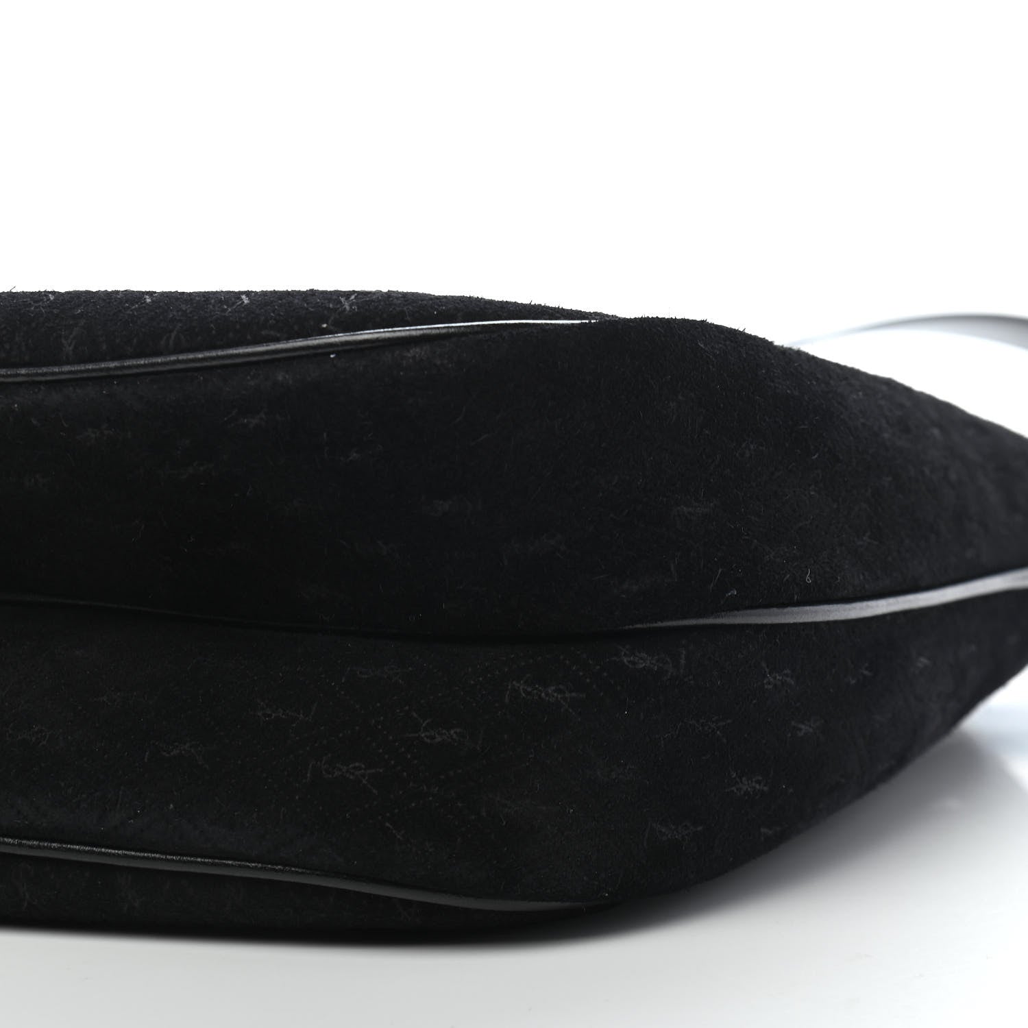 Saint Laurent Suede All-Over Monogram Large Le Monogramme Satchel Black 9 of 9