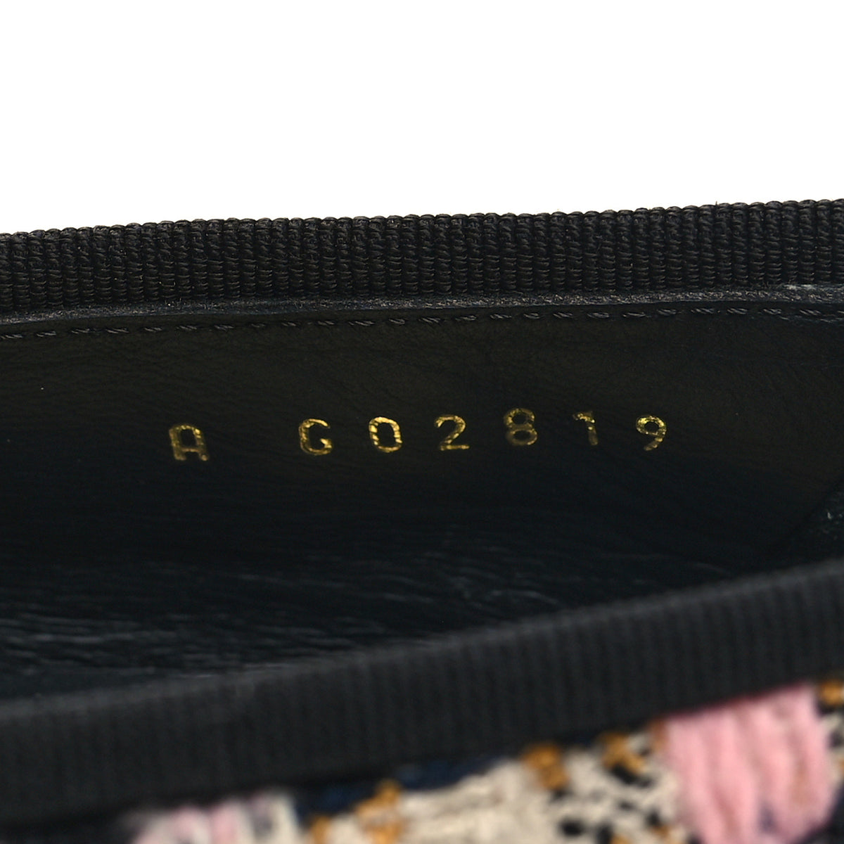 Wool Cotton Tweed Corduroy Cap Toe Ballerina Flats 37.5 Black Pink Multicolor