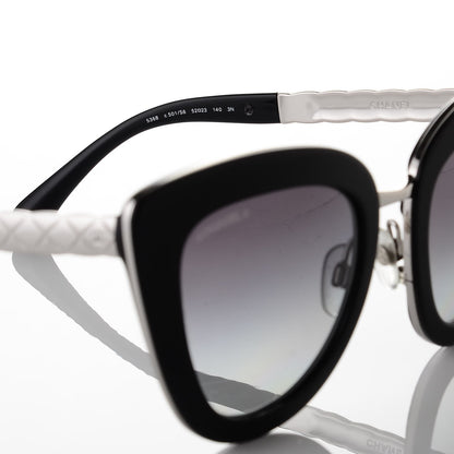 Chanel Cat Eye Quilted Sunglasses 5368 Black 5 of 8