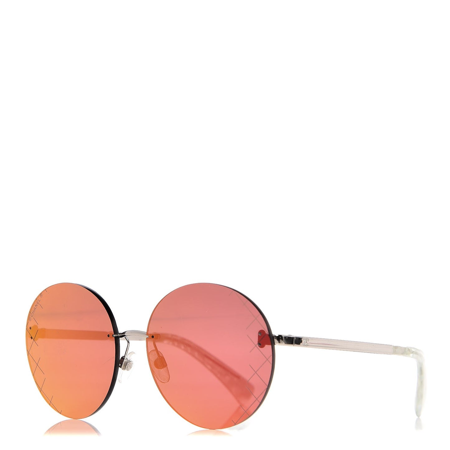 Mirrored Round Sunglasses 4216 Red